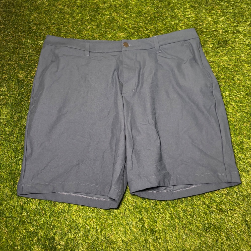 Lululemon Commission Golf Shorts Mens 37 Grey Blue Technical Performance Active